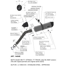 Leovince Moto Guzzi V85 STRADA/TT/TT TRAVEL LV ONE EVO 14454E