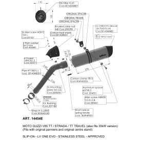 Leovince Moto Guzzi V85 STRADA/TT/TT TRAVEL LV ONE EVO 14454E