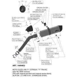 Leovince Moto Guzzi V85 STRADA/TT/TT TRAVEL LV ONE EVO 14454EU