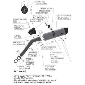 Leovince Moto Guzzi V85 STRADA/TT/TT TRAVEL LV ONE EVO 14454EU