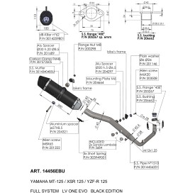 Sportauspuff Leovince Yamaha MT-125 2021/2024 14456EBU