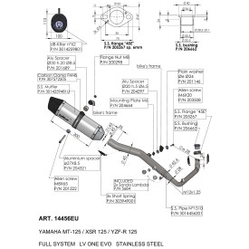 Echappement Leovince Yamaha MT-125 2025/2026 14456EU