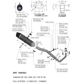Sportauspuff Leovince Yamaha MT-125 2025/2026 14457EU