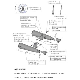 Echappement Leovince Royal Enfield CONTINENTAL GT 650 / INTERCEPTOR 650 2019/2026 15007U