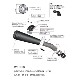 Leovince Husqvarna SVARTPILEN 125 GP ONE 15126U
