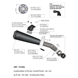 Leovince Husqvarna VITPILEN 401 GP ONE 15126U