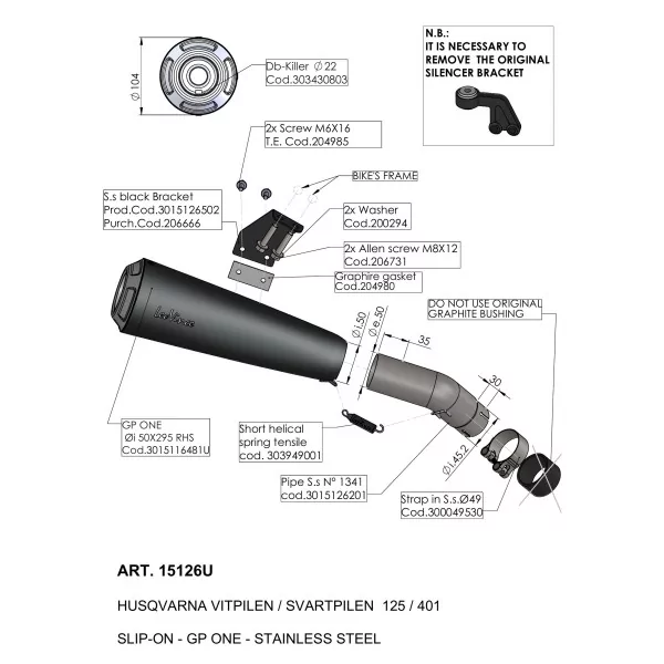 Leovince Husqvarna VITPILEN 401 GP ONE