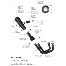 Leovince Kawasaki VULCAN S 650 GP ONE 15130FBU