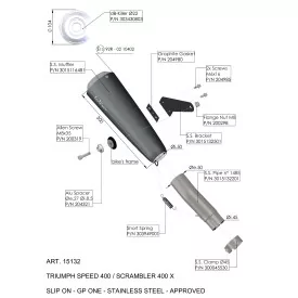 Leovince Triumph SPEED 400 GP ONE 15132
