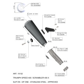 Leovince Triumph SPEED 400 GP ONE 15132