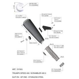 Leovince Triumph SPEED 400 GP ONE 15132U