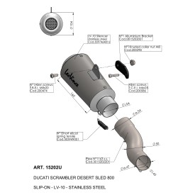 Leovince Ducati SCRAMBLER 800 DESERT SLED LV-10 15202U