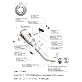 Leovince Kawasaki Z 900 LV-10 TITANIUM 15204T