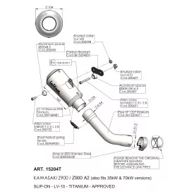 Leovince Kawasaki Z 900 LV-10 TITANIUM 15204T