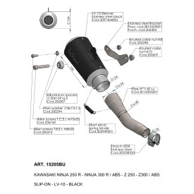 Scarico Leovince Kawasaki Z 250 2015/2016 15205BU