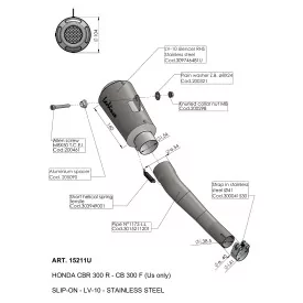 Leovince Honda CBR 300 R LV-10 15211U