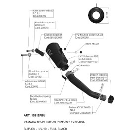 Echappement Leovince Yamaha MT-03 2018/2020 15212FBU