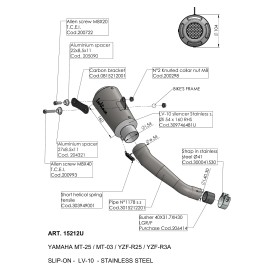 Leovince Yamaha MT-03 LV-10 15212U