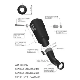 Leovince Kawasaki Z 400 LV-10 FULL BLACK
