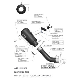 Leovince Kawasaki Z 900 LV-10 FULL BLACK 15239FB