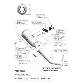 Leovince Kawasaki Z 900 LV-10 TITANIUM 15239T