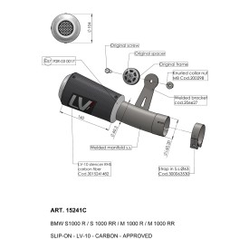 Leovince Bmw S 1000 RR LV-10 Black 15241C