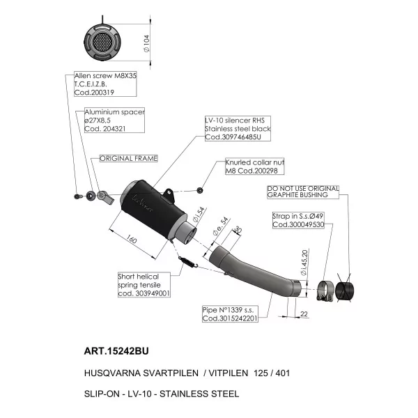 Leovince Husqvarna VITPILEN 401 LV-10 BLACK EDITION