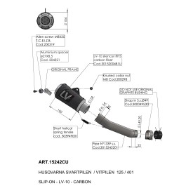 Leovince Husqvarna VITPILEN 401 LV-10 CARBON FIBER 15242CU