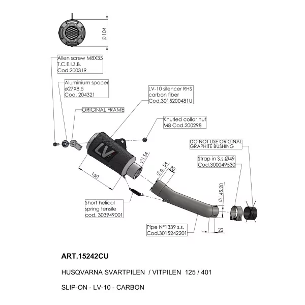 Leovince Husqvarna VITPILEN 401 LV-10 CARBON FIBER