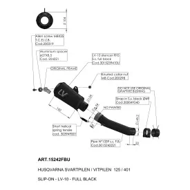 Leovince Husqvarna SVARTPILEN 125 LV-10 FULL BLACK 15242FBU