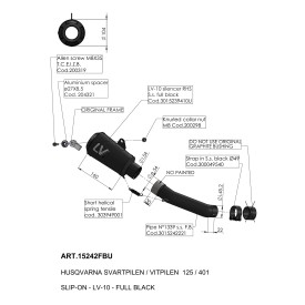 Leovince Husqvarna VITPILEN 401 LV-10 FULL BLACK 15242FBU