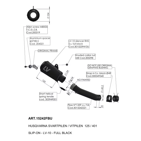 Leovince Husqvarna VITPILEN 401 LV-10 FULL BLACK