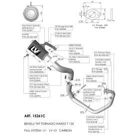 Leovince Benelli TORNADO NAKED T 125/TNT 135 LV-10 1/1 CARBON 15261C