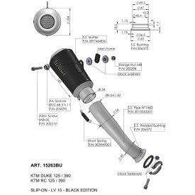Leovince Ktm RC 390 LV-10 BLACK EDITION 15263BU