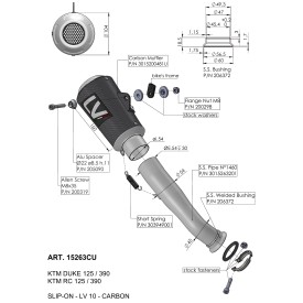 Leovince Ktm RC 390 LV-10 CARBON FIBER 15263CU