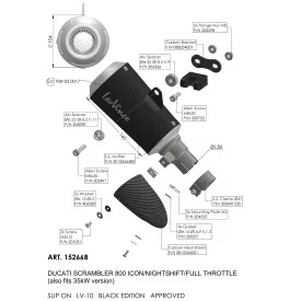 Leovince Ducati SCRAMBLER 800 ICON/FULL THROTTLE/NIGHT SHIFT LV-10 BLACK EDITION 15266B