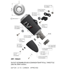 Leovince Ducati SCRAMBLER 800 ICON/FULL THROTTLE/NIGHT SHIFT LV-10 CARBON FIBER 15266C