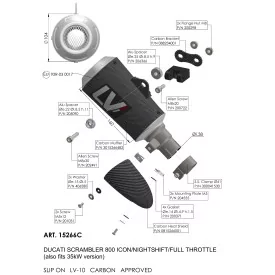 Leovince Ducati SCRAMBLER 800 ICON/FULL THROTTLE/NIGHT SHIFT LV-10 CARBON FIBER 15266C