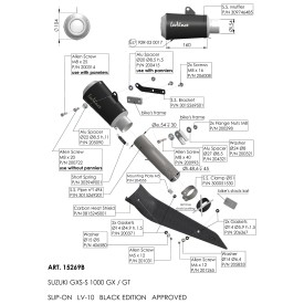 Leovince Suzuki GSX-S 1000 GX LV-10 BLACK EDITION 15269B