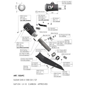 Leovince Suzuki GSX-S 1000 GX LV-10 CARBON FIBER 15269C