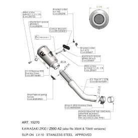 Leovince Kawasaki Z 900 A2 LV-10 15270