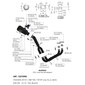 Escape Leovince Yamaha MT-07 2021/2024 15272FBU