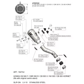 Leovince Honda CBR 500 R LV-10 15273U