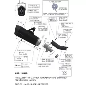 Leovince Honda Africa Twin CRF 1100 L LV-12 Black
