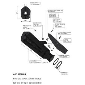 Leovince Ktm 1290 SUPER ADVENTURE R/S LV-12 R BLACK EDITION 15308BU