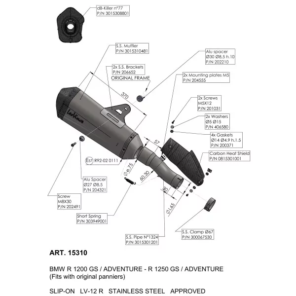Leovince Bmw R 1200 GS LV-12 R