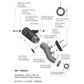 Scarico Leovince Kawasaki Z 900 A2 2025/2026 15402CU