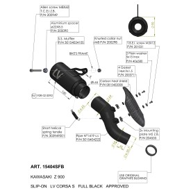 Echappement Leovince Kawasaki Z 900 2020/2024 15404SFB