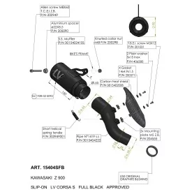 Leovince Kawasaki Z 900 LV CORSA S FULL BLACK
