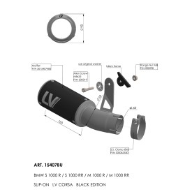 Leovince Bmw S 1000 R / M 1000 R LV CORSA BLACK EDITION 15407BU